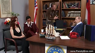 Big Boob Redhead Does The Tantamount to Boss Enjoying The Fucking